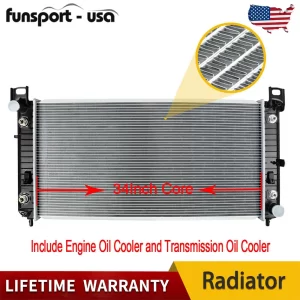 2370 34'' Radiator for For Chevy Silverado 1500 2500 Suburban Tahoe 4.8 5.3 6.0L